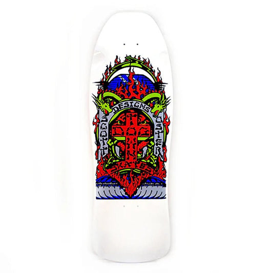 Dogtown 10.361" x 30.754" Scott Oster 80s Reissue WHITE DIP Skateboard Deck - 5150 Skate Shop