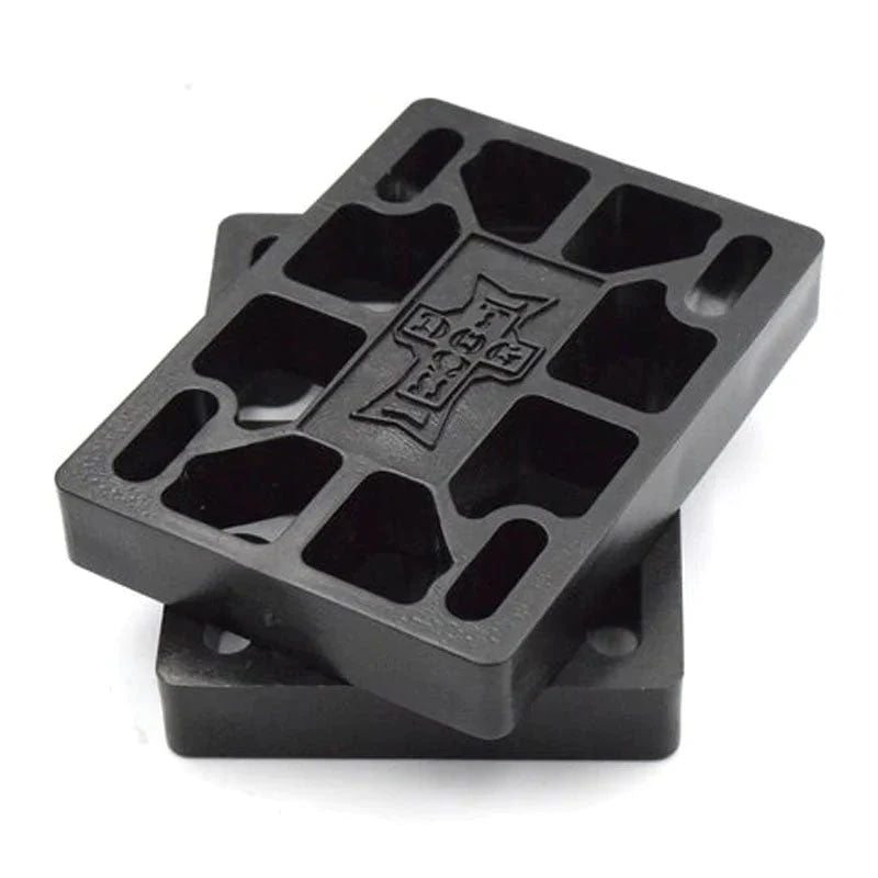 Dogtown 1/2" (BLACK) Hard Skateboard Riser Pads 2pk - 5150 Skate Shop