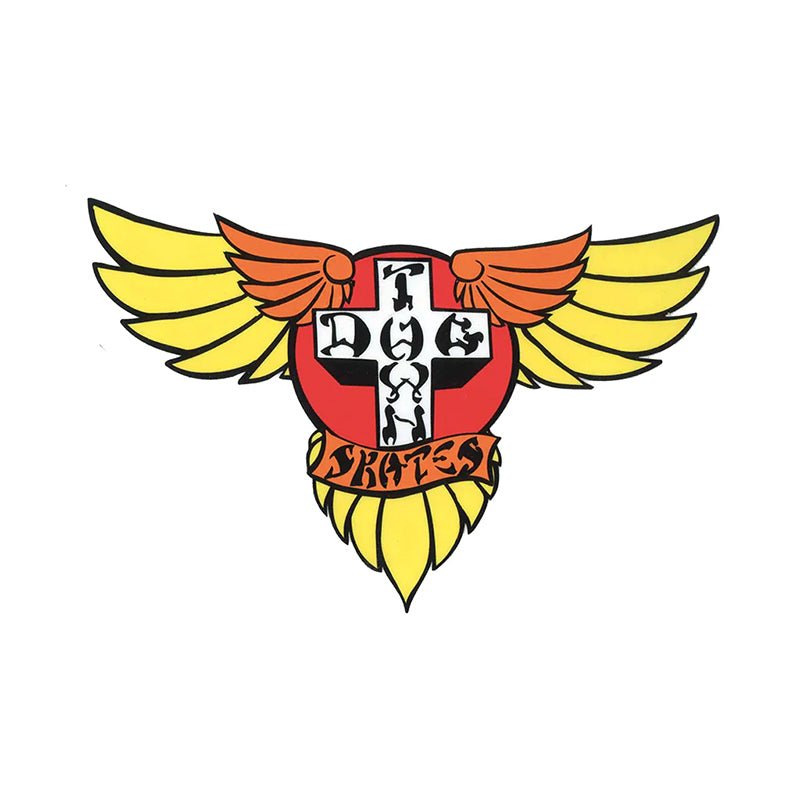 Dogtown 3" Wings 70s Yellow Sticker
