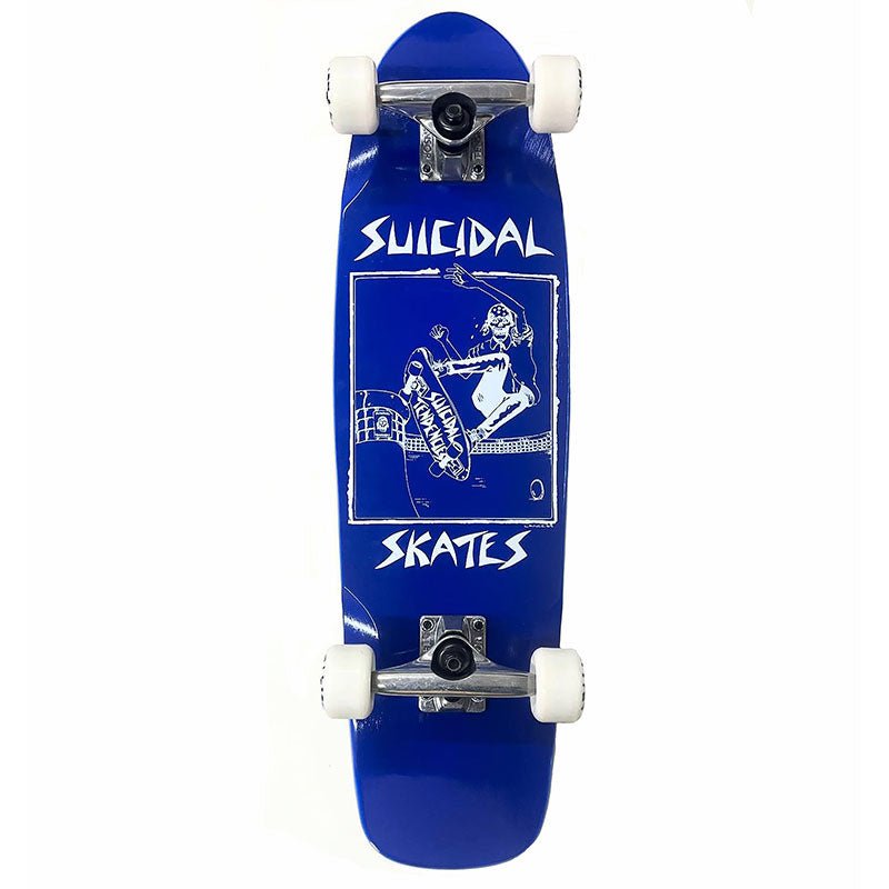 Dogtown 7.75 x 28.5 Suicidal Skates Pool Skater Cruiser Screen Printed Blue Complete Skateboard