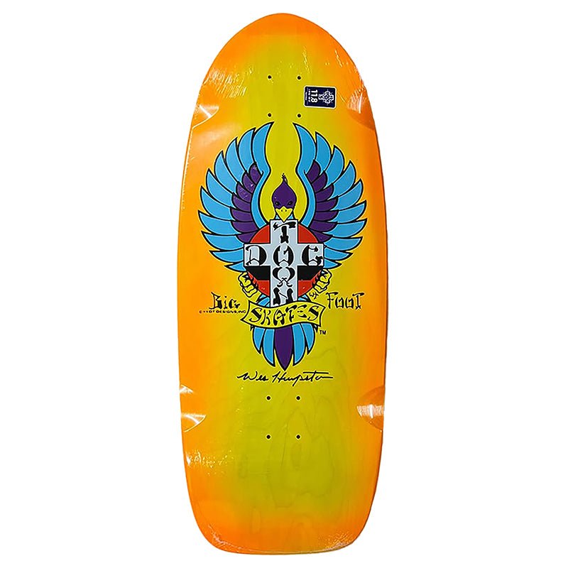 Dogtown Big Foot OG 70's Rider Deck 11.878" x 30.546" Transparent Fluorescent Yellow / Transparent Orange Fade
