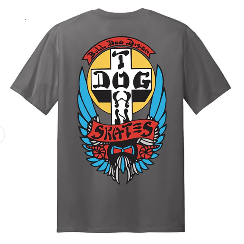 Dogtown Bull Dog OG 70s Charcoal T-Shirt - 5150 Skate Shop