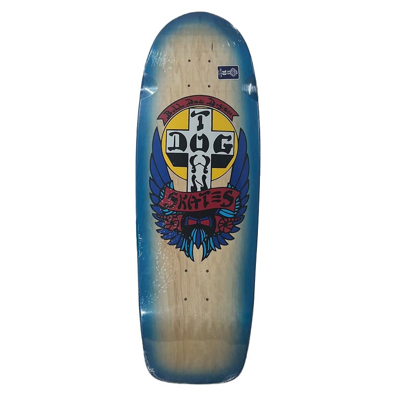 Dogtown Bull Dog OG 70s Rider Deck 10.077" x 30.360" Natural / Transparent Fluorescent Blue Flake
