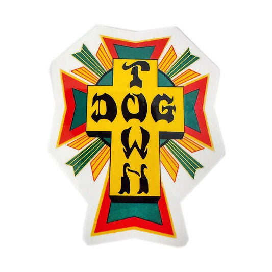 Dogtown Skateboards 80s Cross Logo 4" Rasta Sticker 5150 Skate Shop