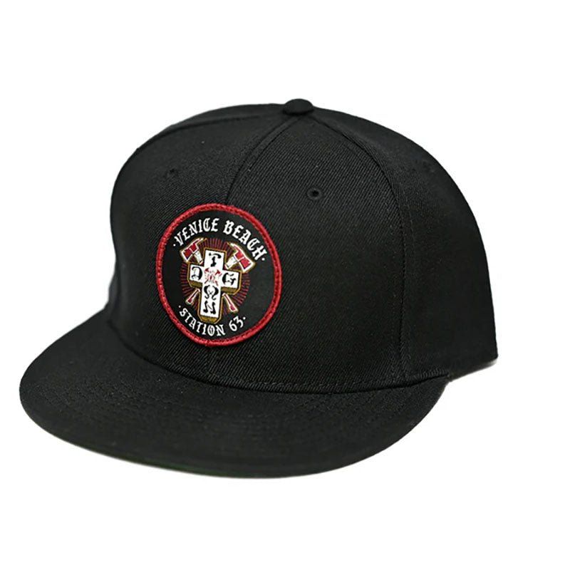 Dogtown x Venice Fire Dept Black Snapback Patch Hat 5150 Skate Shop