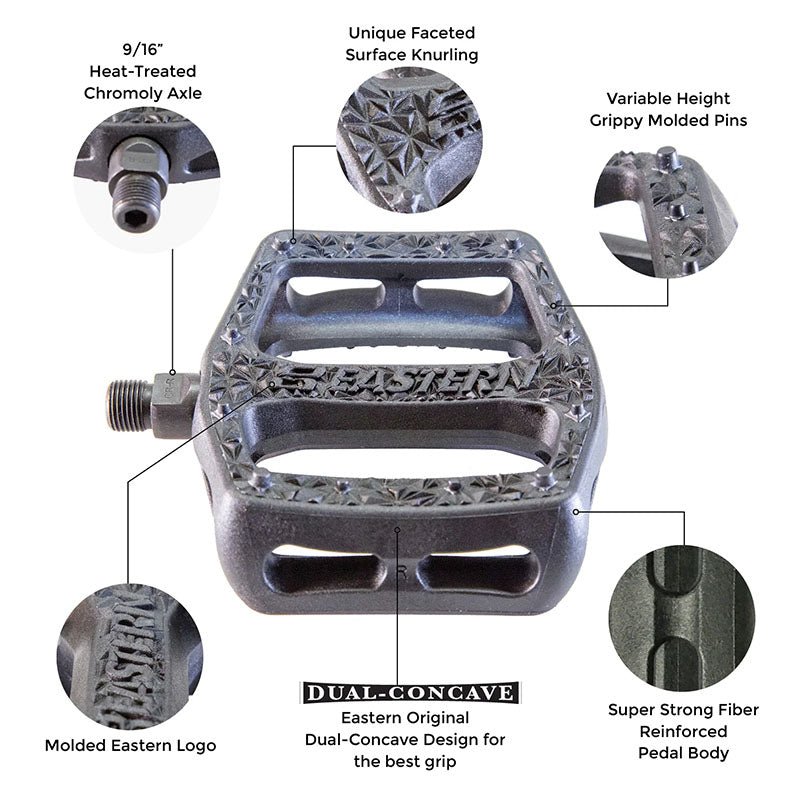 Eastern FACET GREY Bicycle Pedals