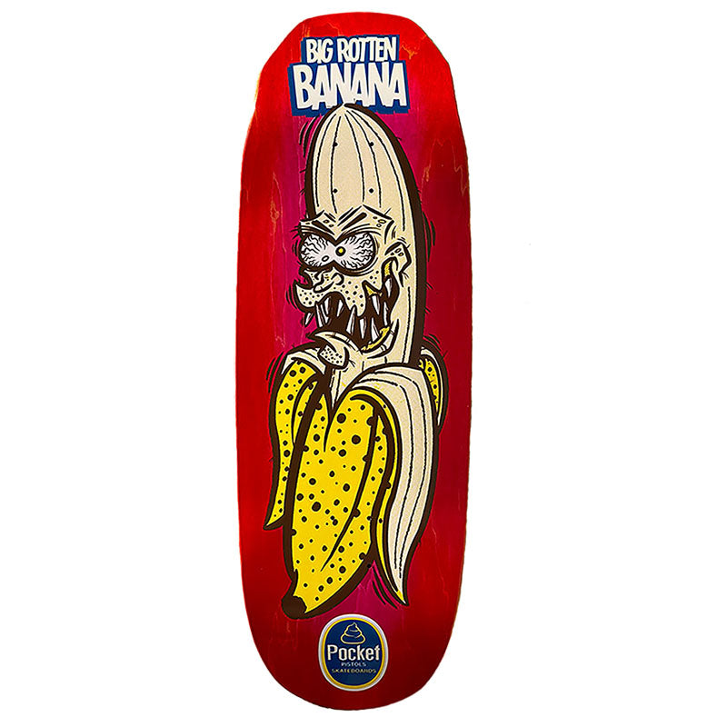 Pocket Pistols (PPS) 10.75" Big Rotten Banana Gigante Pink Stain Orange Fade Skateboard Deck