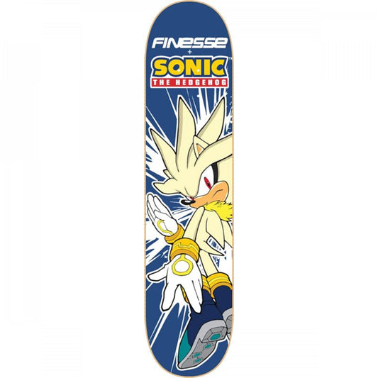 Finesse 8.25" SEGA SONIC SUPER SILVER Skateboard Deck (ON THE WAY) - 5150 Skate Shop