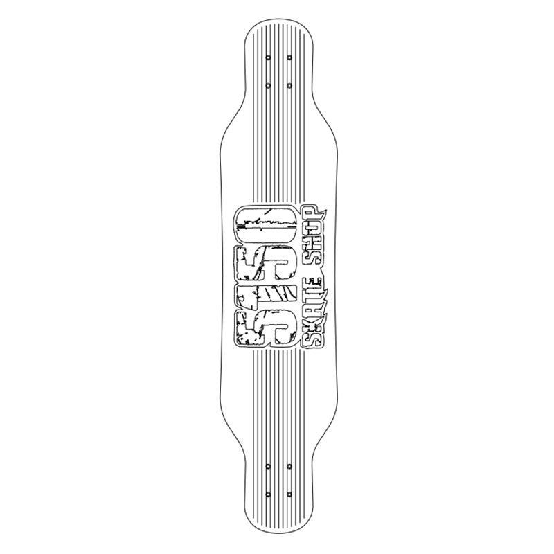 Ghost Boards X 5150 Skate Shop 39" LED Custom Complete Longboard Topograph Metallic Red Trucks/LED Red Wheels  #A1 5150 Skate Shop