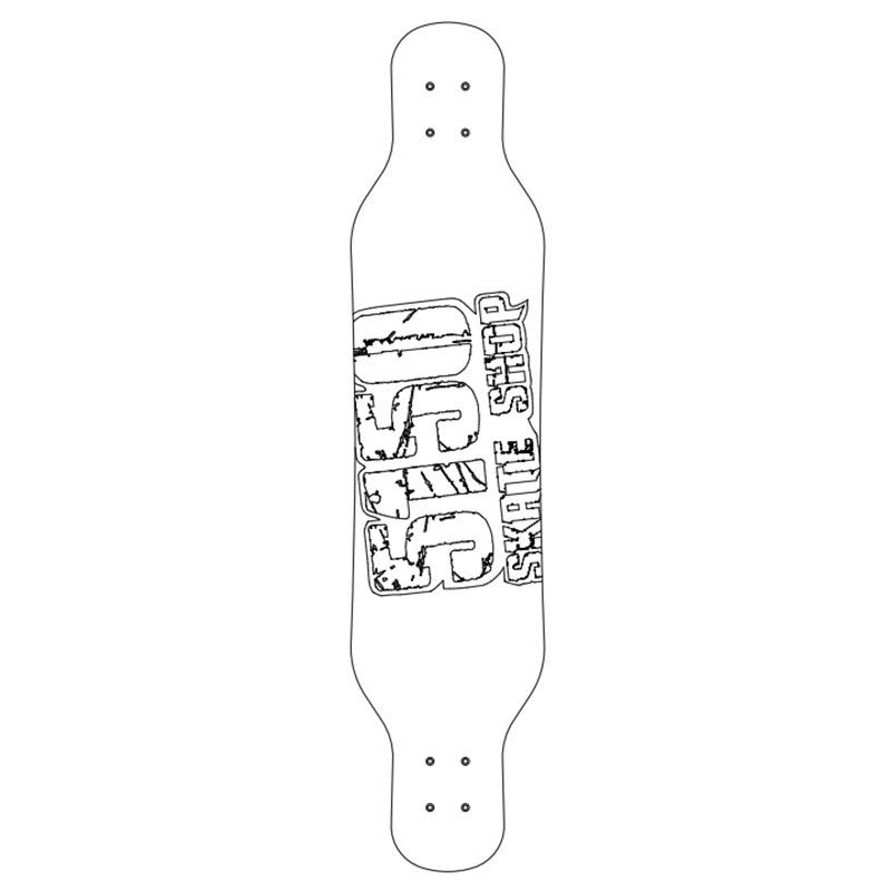 Ghost Boards X 5150 Skate Shop 39" LED Custom Complete Longboard Topograph White Trucks/LED Green Wheels #C2 5150 Skate Shop