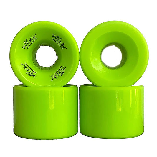 Alva Old School Flat Back Style CRYPTO GREEN Skateboard Wheels 4pk