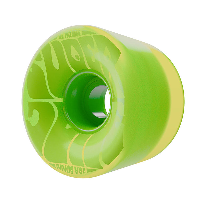 OJ 60mm 78a Bubble Gum Super Juice Transparent Green Skateboard Wheels 4pk