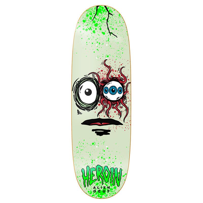 Heroin 10.0" SPACE EGG 3 SHAPED Skateboard Deck 5150 Skate Shop