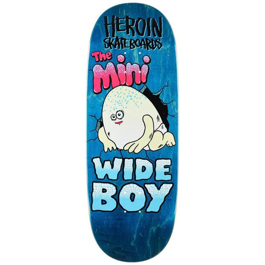 Heroin 10.5" x 29.5" MINI WIDE BOY EGG Skateboard Deck 5150 Skate Shop