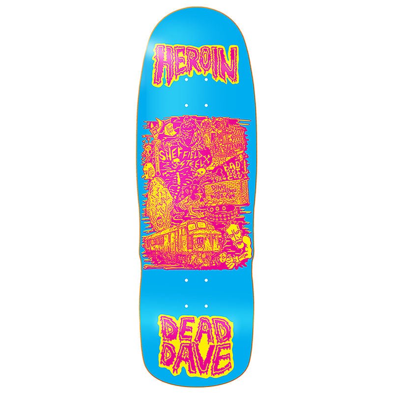 Heroin 10.1" x 32.25" DEAD DAVE ALLEGORY OF FEAR Shaped Skateboard Deck - 5150 Skate Shop
