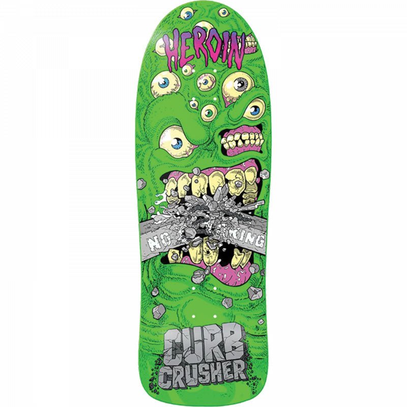 Heroin 10.25" x 32" CURB CRUSHER CHOMP Skateboard Deck