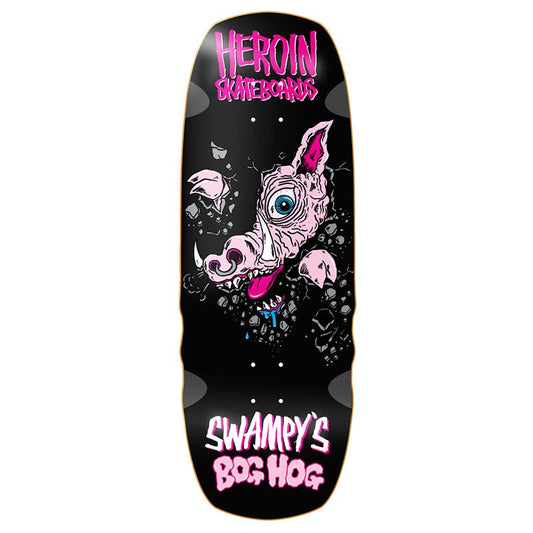 Heroin 10.75” x 31.25” SWAMPY'S BOG HOG WHEEL WELLS Shaped Skateboard Deck - 5150 Skate Shop