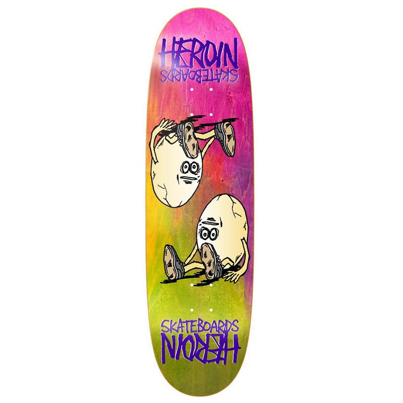 Heroin 8.75" SYMMETRICAL RAINBOW EGG Shaped Skateboard Deck - 5150 Skate Shop