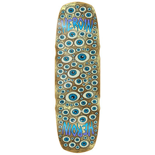 Heroin 9.5" SEEING DOUBLE MUTATED GOLD SHAPED Skateboard Deck 5150 Skate Shop