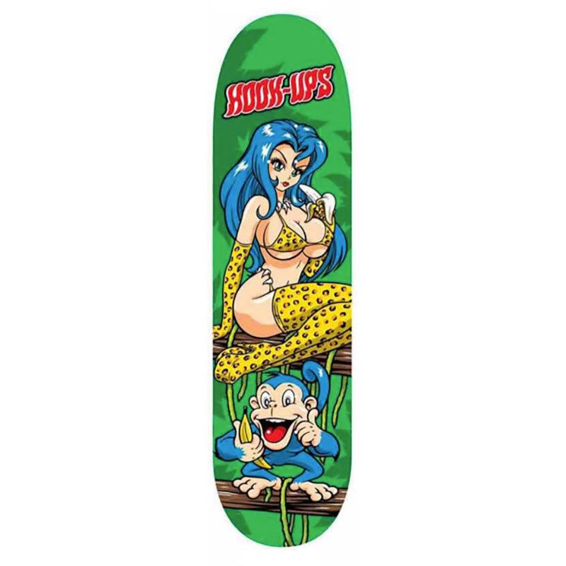 HOOK-UPS 8.25" x 32.25" Jungle Girl Skateboard Deck 5150 Skate Shop