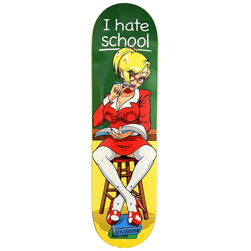 HOOK - UPS 8.5" x 32.25" I Hate School Skateboard Deck