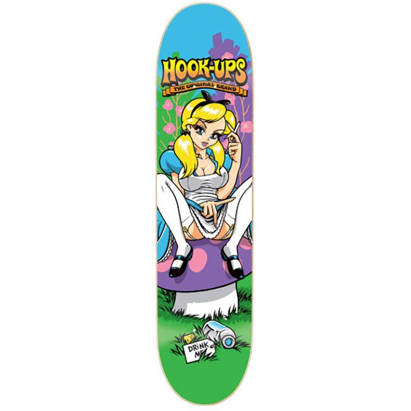 Hook-Ups Skateboards 8.0" x 31.75" Alice Skateboard Deck 5150 Skate Shop