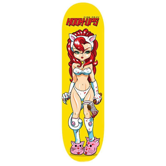 HOOK-UPS Skateboards 8.25" x 32.25" Hatchet Killer Akiko Skateboard Deck 5150 Skate Shop