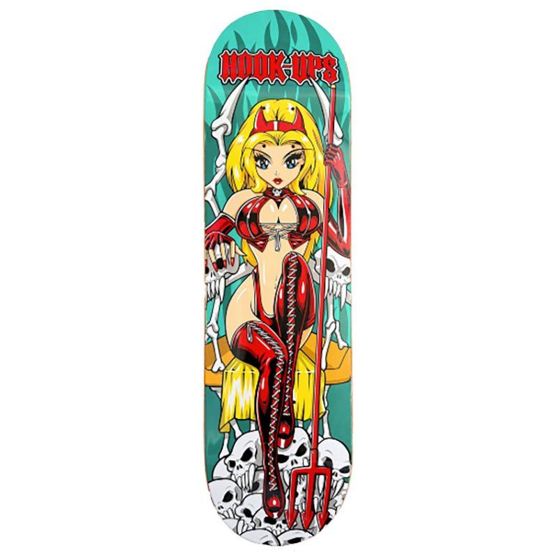 Hook-Ups Skateboards 8.5" x 32.25" Devil Throne Skateboard Deck 5150 Skate Shop