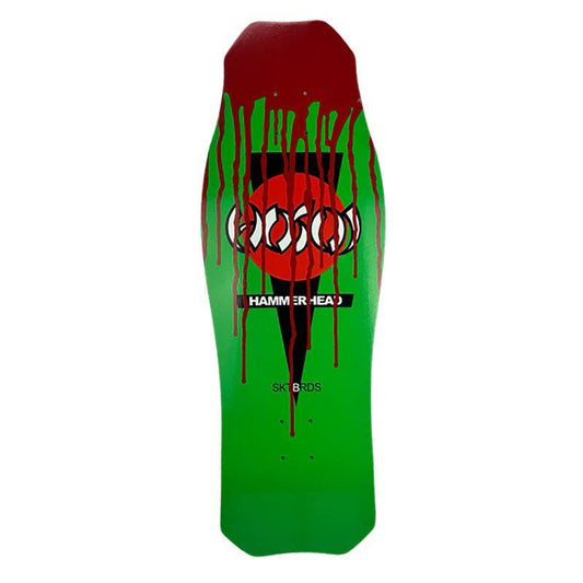 Hosoi 10.5"x 31" "Bloody" Halloween 2024 OG Hammerhead GREEN Skateboard Deck 5150 Skate Shop