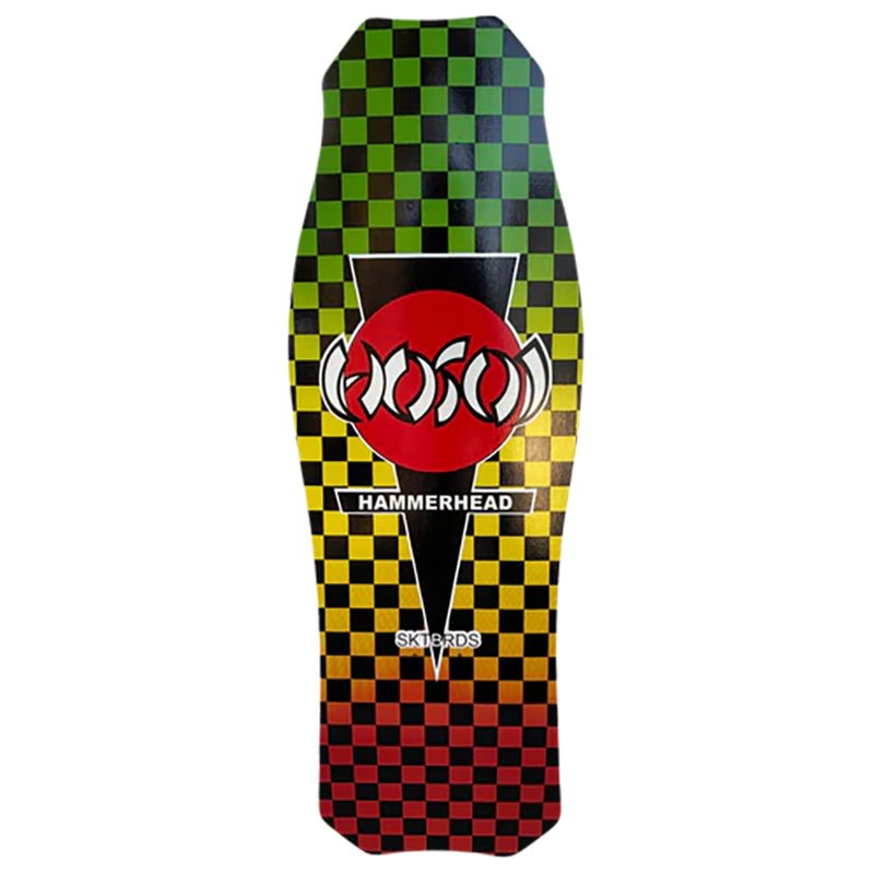 Hosoi 10.5" x 31" O.G. Hammerhead RASTA Checkerboard Skateboard Deck-5150 Skate Shop