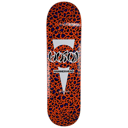 Hosoi 8" Hammerhead Leopard Popsicle Shape ORANGE Skateboard Deck (ON THE WAY) - 5150 Skate Shop