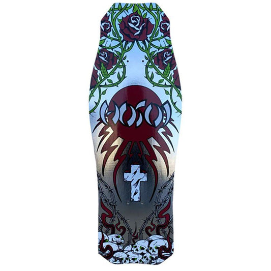 Hosoi Skateboards 10.5" x 31" Skulls & Roses OG Hammerhead Limited Colorway - Silver Foil Deck 5150 Skate Shop