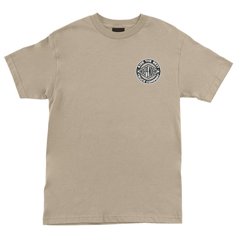 Independent Trucks BTG Summit Short Sleeve Midweight Mens Sand T-Shirts-5150 Skate Shop