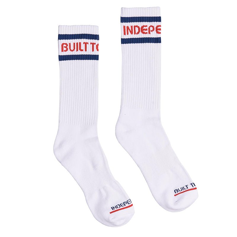 Independent Trucks Classic Bauhaus Stripe White Mens Socks-5150 Skate Shop