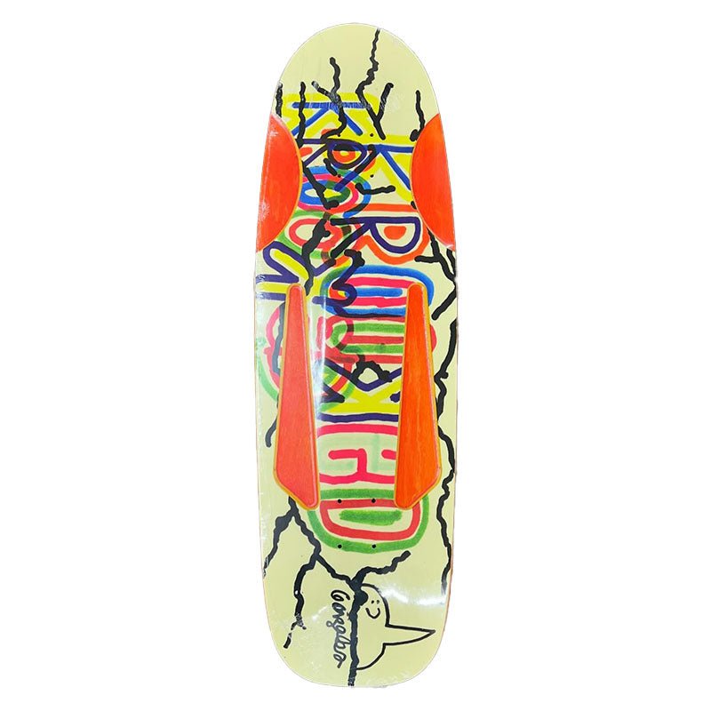 Krooked 10.12" x 34" GONZ BABY BEAMER ORANGE Shaped Skateboard Deck - 5150 Skate Shop