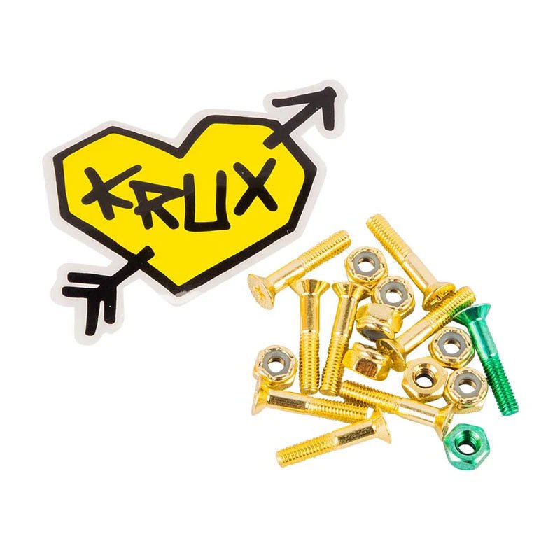 Krux Trucks Krome 1" Phillips Gold Skateboard Hardware - 5150 Skate Shop