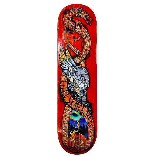 Liebe 8" x 32" Viking Orange Stain Skateboard Deck - 5150 Skate Shop