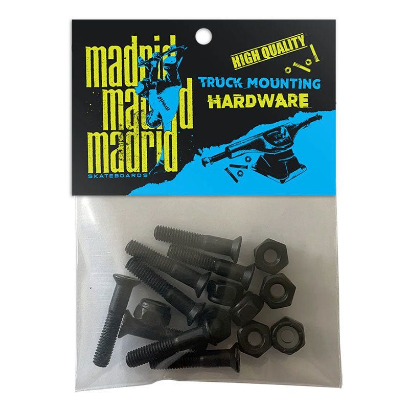 Madrid 1.25" Black Skateboards Hardware 5150 Skate Shop
