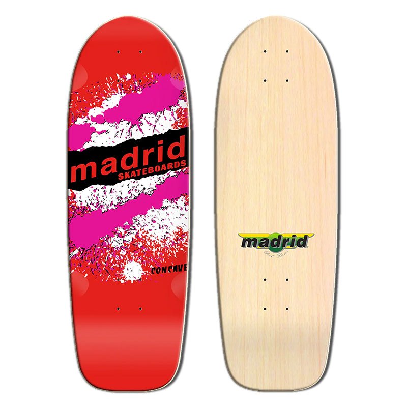 Madrid 9.5" x 29.87" Retro Explosion 1983 Re-Issue Red Skateboard Deck - 5150 Skate Shop