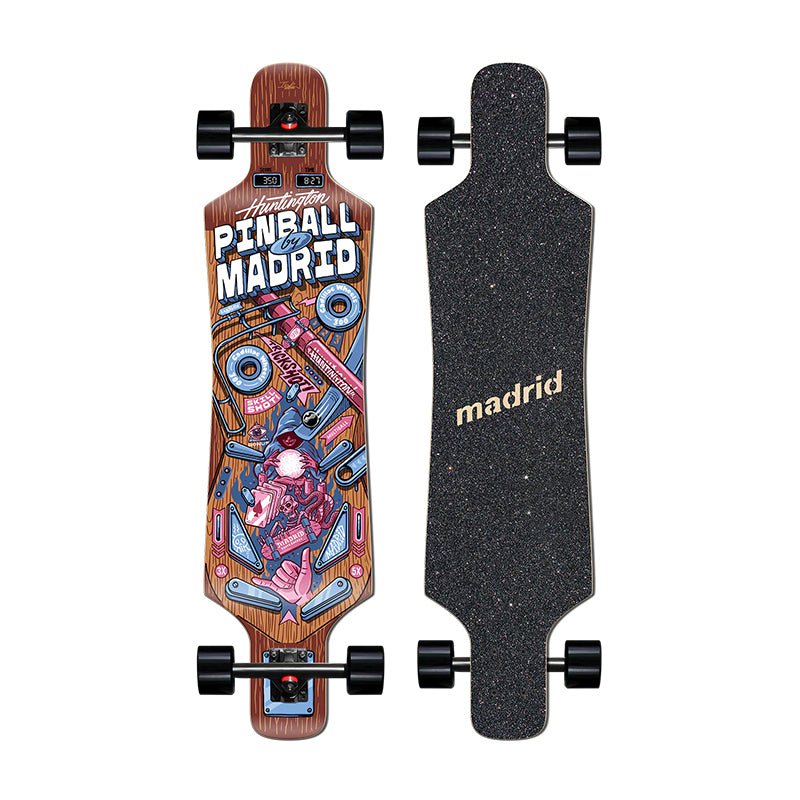 MADRID SPADE 39" PINBALL WIZARD Top-Mount Trucks Longboard Skateboard-5150 Skate Shop