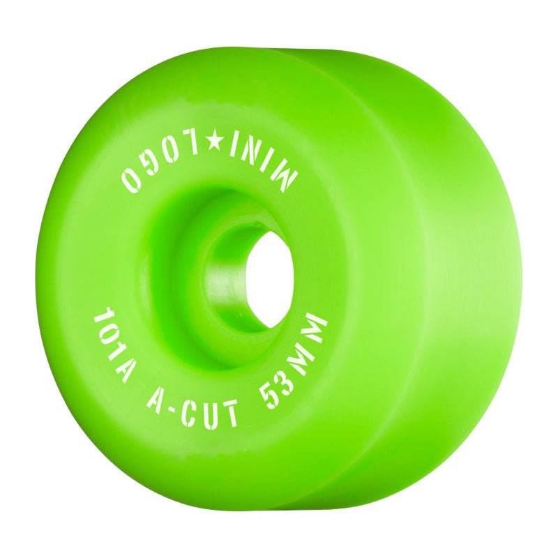 Mini Logo 53mm 101a A - cut "2" Green Skateboard Wheels 4pk