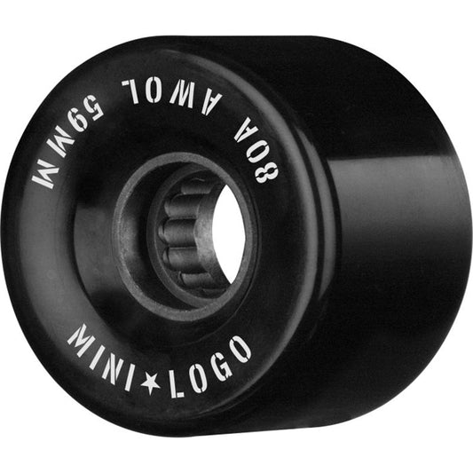 Mini Logo 59mm 80a AWOL Black Skateboard Wheels 4pk-5150 Skate Shop