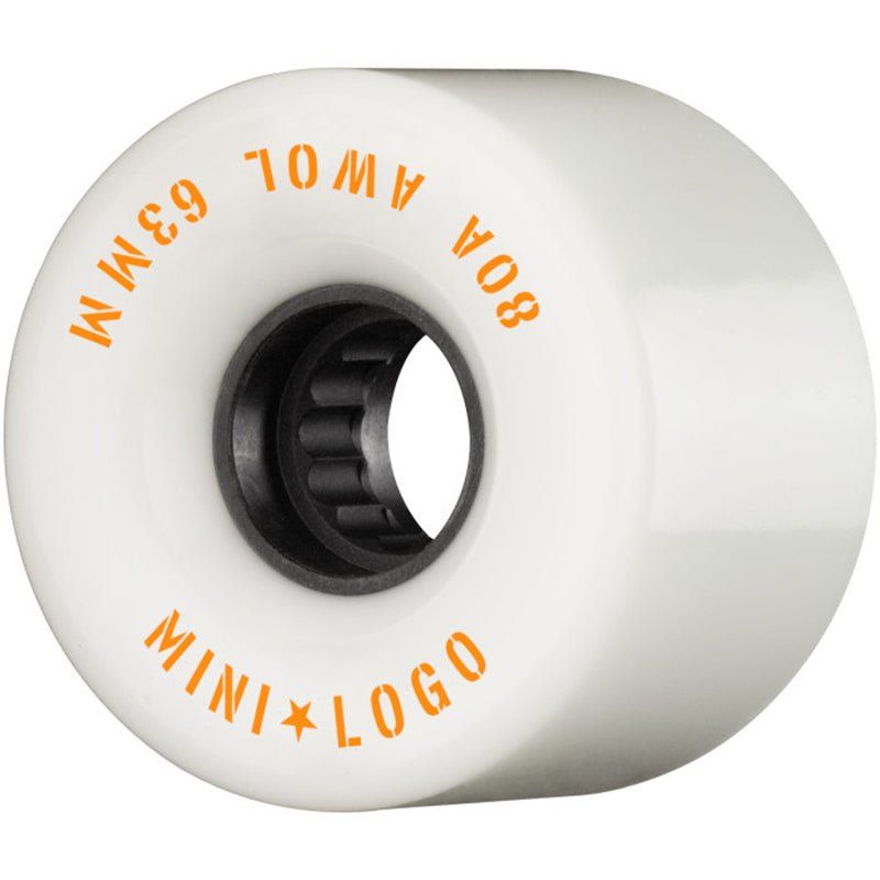 Mini Logo 63mm 80a AWOL White Skateboard Wheels 4pk 5150 Skate Shop