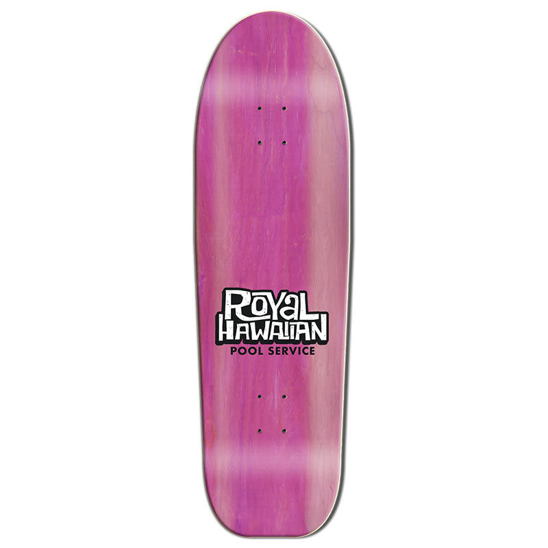 (Pre-Order) Royal Hawaiian Pool Service 9.75" x 32.25" TIKI Pink Stain Skateboard Deck