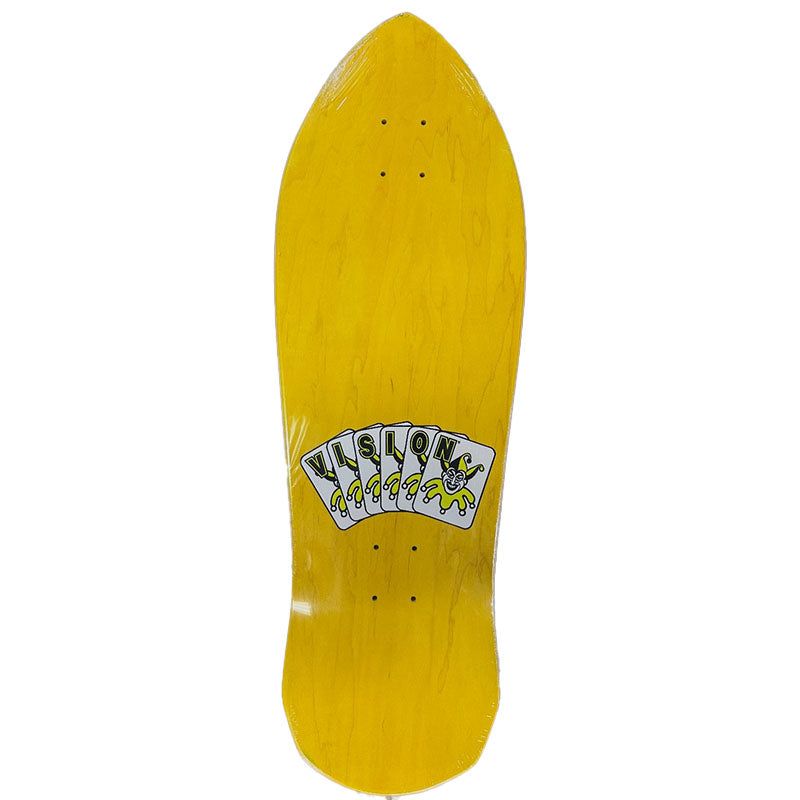 NOS Vision Joker Reissue Deck - Yellow Stain - 10.25" x 30.5" NEXT WEEK 5150 Skate Shop