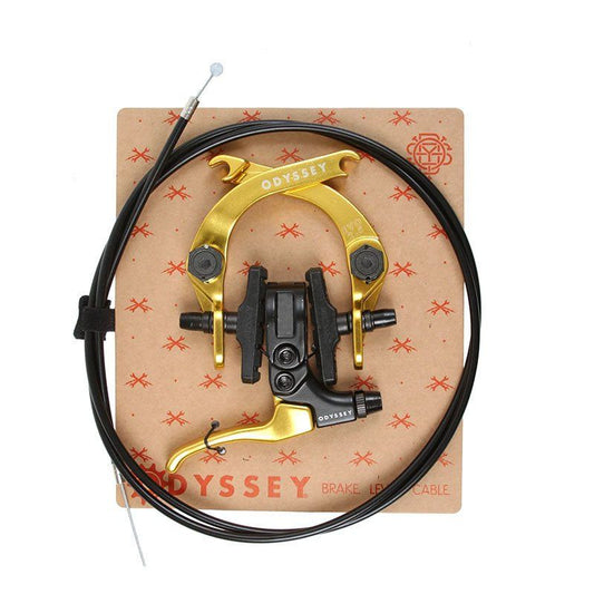 Odyssey Evo 2.5 Anodized Gold Bicycle Brake Kit 5150 Skate Shop