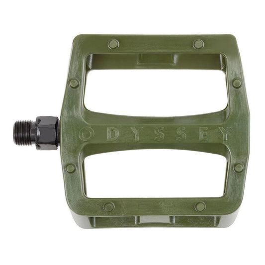 Odyssey Grandstand v2 PC Pedals 9/16" Army Green 5150 Skate Shop