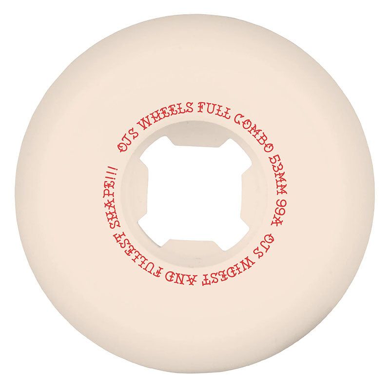 OJ 53mm 99a Team Elite White Full Combo Skateboard Wheels 4pk 5150 Skate Shop
