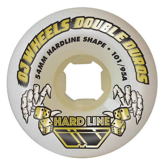 OJ 54mm 101a/95a Double Duro White Hardline Skateboard Wheels 4pk 5150 Skate Shop