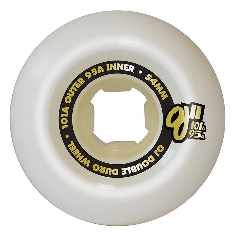 OJ 54mm 101a/95a Shin Sanbongi Dolphins Gold Double Duro White Mini Combo Skateboard Wheels 4pk - 5150 Skate Shop